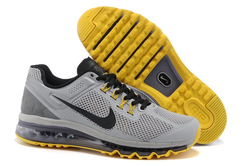 gray and yellow air max